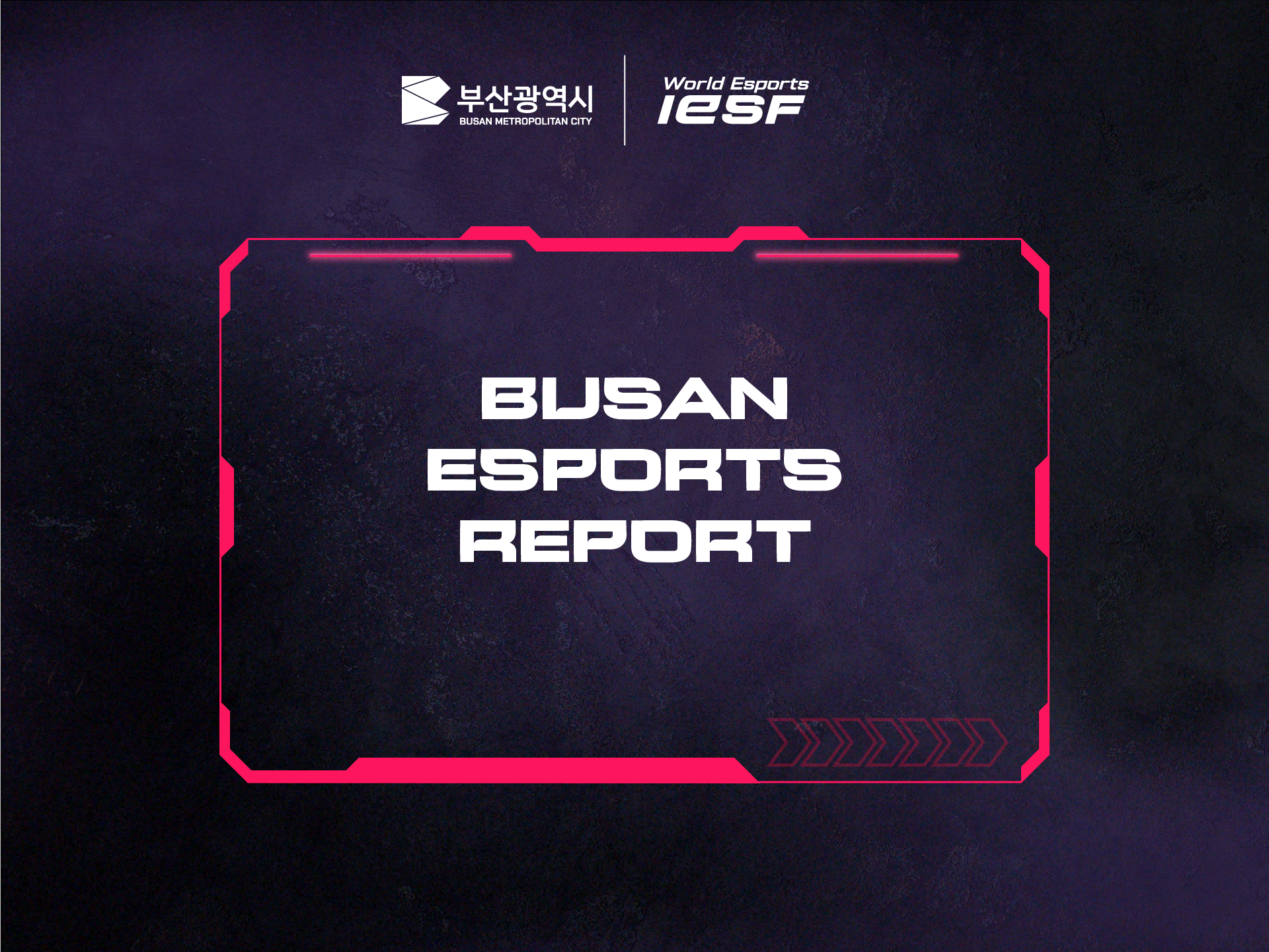 BUSAN ESPORTS REPORT : 2024 BUSAN ESPORTS STATUTS REPORT